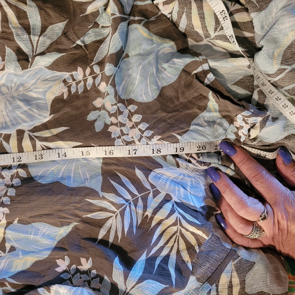 Torrid Brown and Blue Floral Jumpsuit - Picture 12 of 16